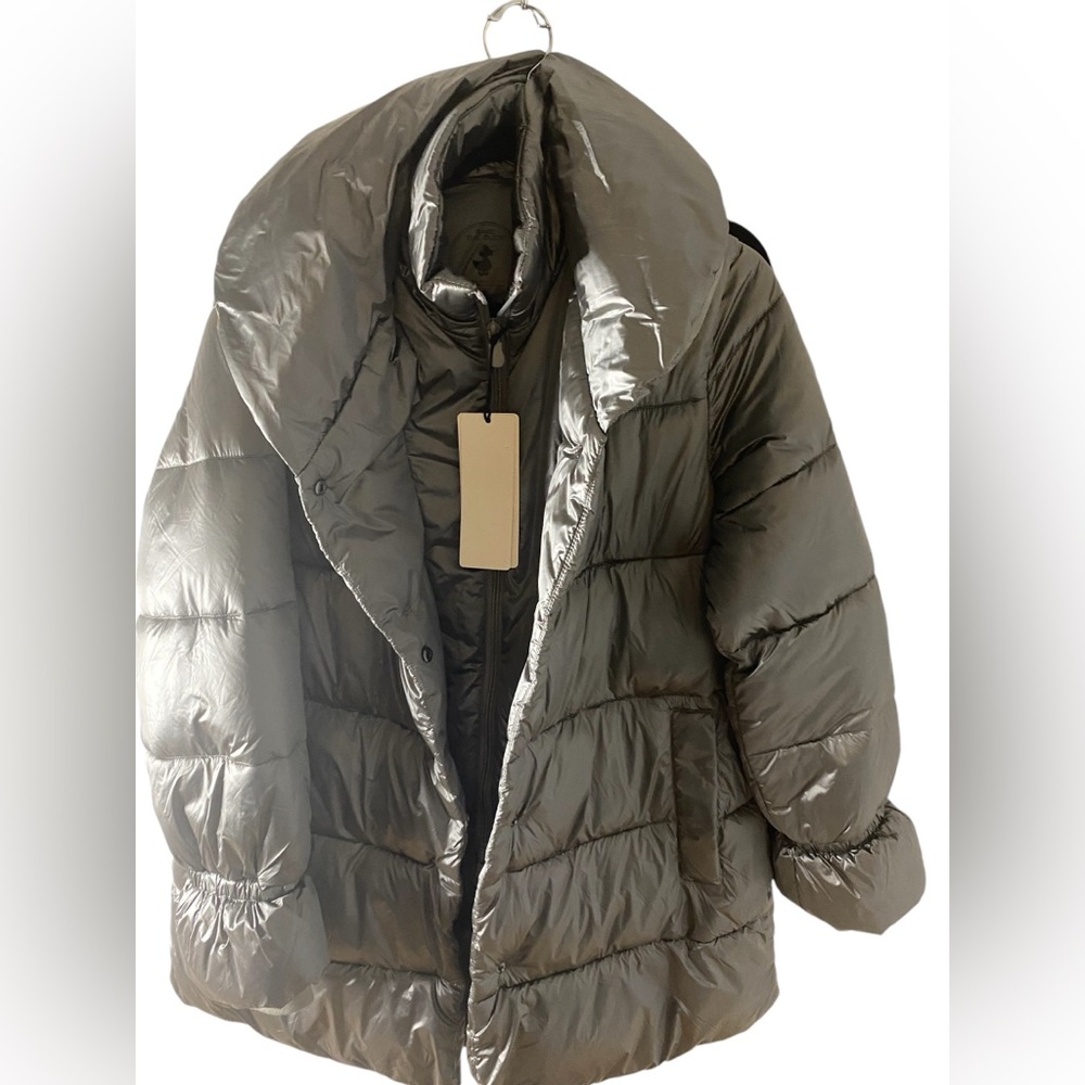 Save the duck womans Isabel grey oversized parka. Size S . NWT.
